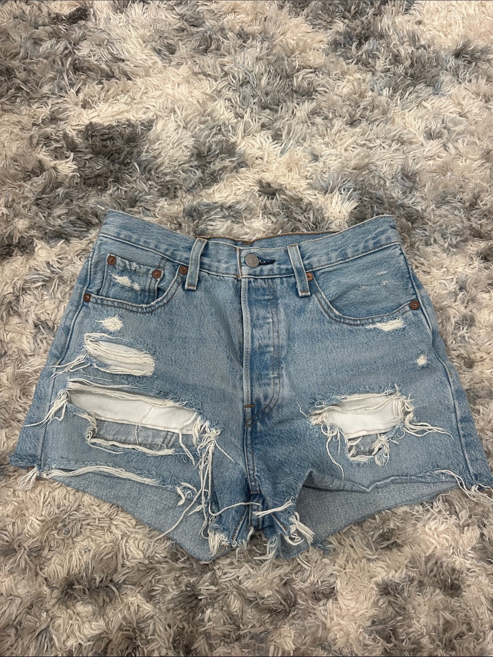 Levi’s Ripped Jean Shorts